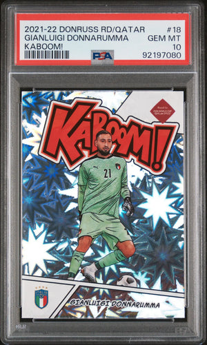 2021 Panini Donruss Road To Qatar Kaboom! Gianluigi Donnarumma #18 PSA 10 