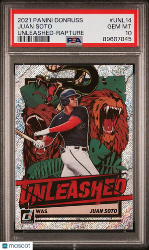 2021 Panini Donruss Unleashed Juan Soto Rapture PSA 10 