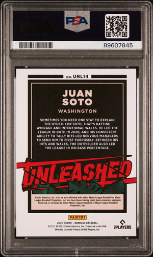 2021 Panini Donruss Unleashed Juan Soto Rapture PSA 10 