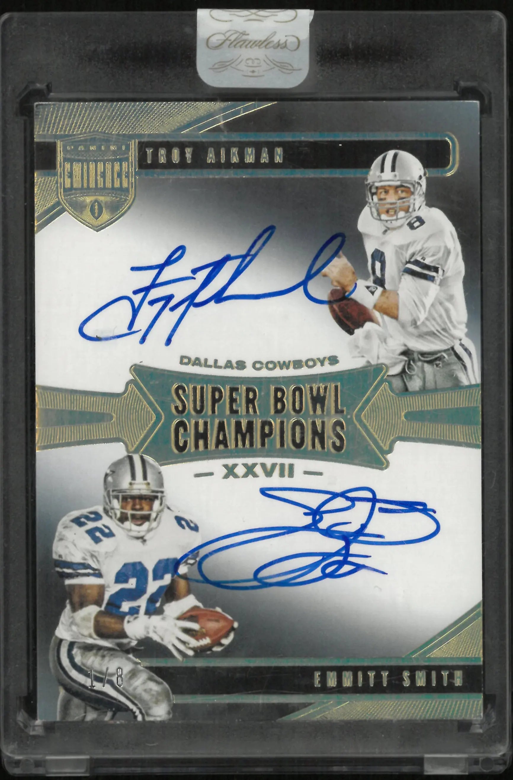 2021 Panini Eminence Autograph Troy Aikman Emmitt Smith Auto /8 