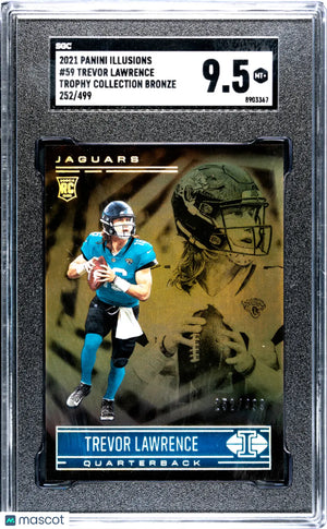 2021 Panini Illusions Trevor Lawrence RC Trophy Collection Bronze SGC 9.5 /499 