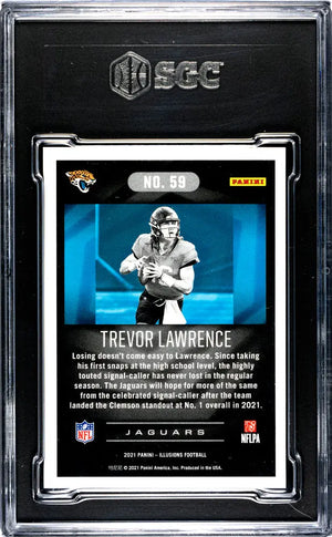 2021 Panini Illusions Trevor Lawrence RC Trophy Collection Bronze SGC 9.5 /499 