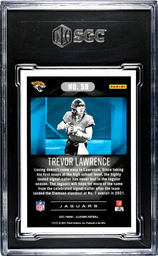 2021 Panini Illusions Trevor Lawrence RC Trophy Collection Bronze SGC 9.5 /499 
