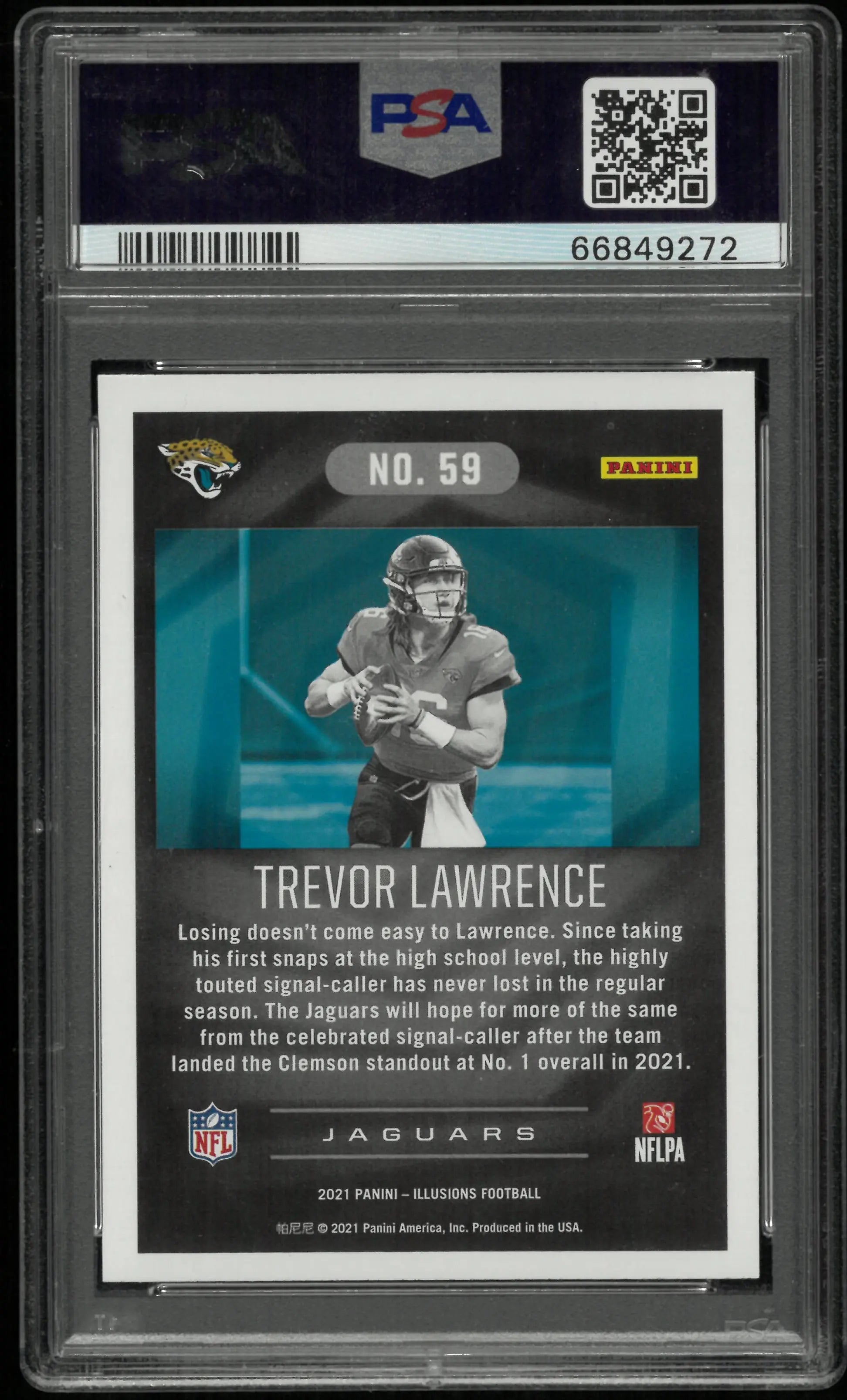 2021 Panini Illusions Trevor Lawrence #59 PSA 10 Rookie RC 