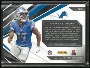 2021 Panini Limited Amon-Ra St.Brown Rookie Patch Autograph Auto RC /75(Creased) 
