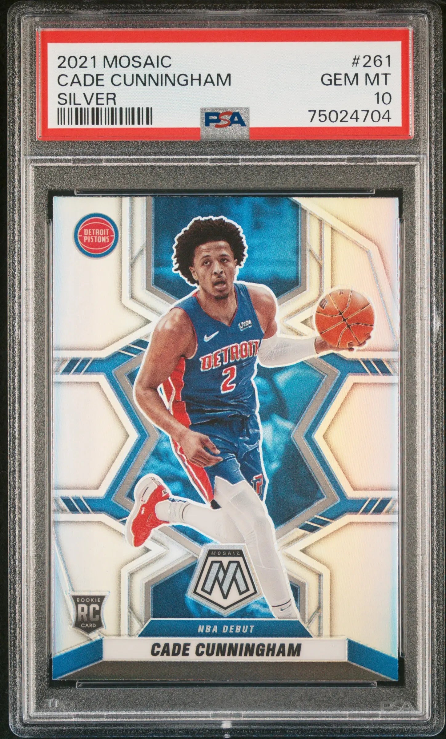 2021 Panini Mosaic Rookie Cade Cunningham Silver RC PSA 10 