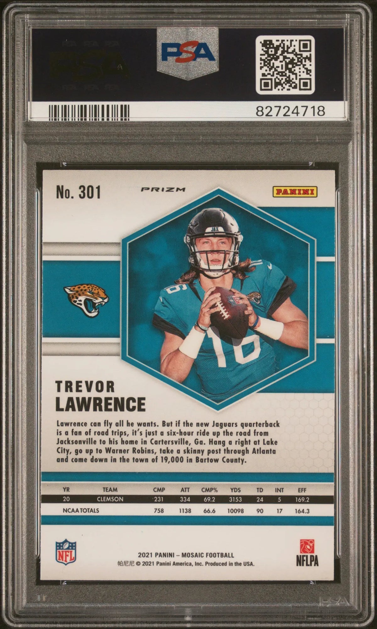 2021 Panini Mosaic Rookie Trevor Lawrence Mosaic RC PSA 10 