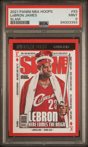 2021 Panini NBA Hoops Slam LeBron James PSA 9 
