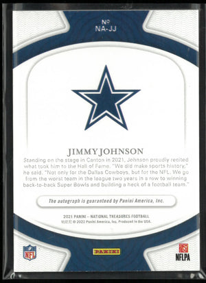 2021 Panini National Treasure National Archives Jimmy Johnson Autograph Auto /49 