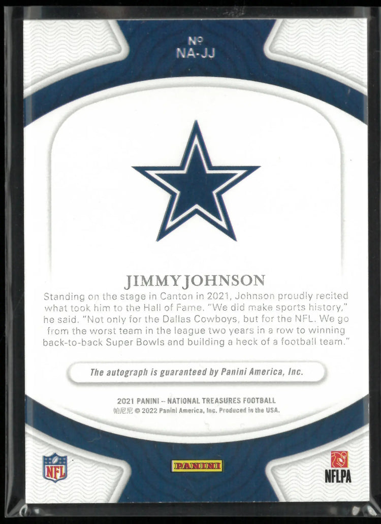 2021 Panini National Treasure National Archives Jimmy Johnson Autograph Auto /49 
