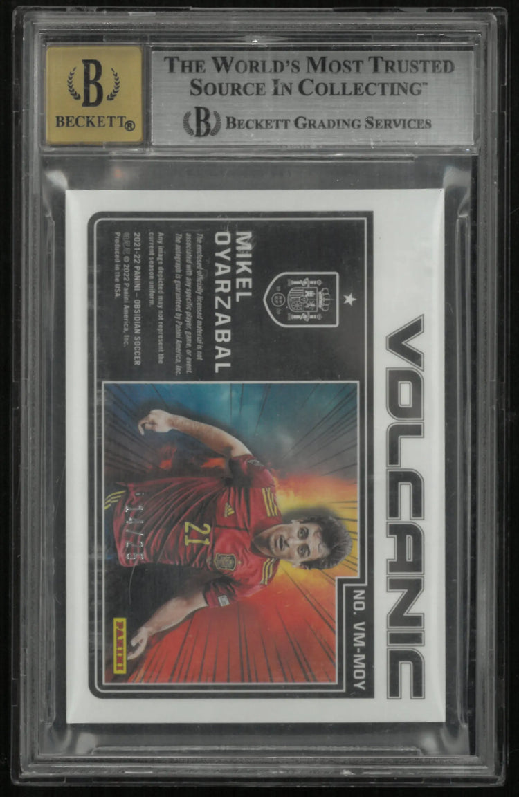 2021 Panini Obs Volcanic Mat Sig Electric Red Mikel Oyarzabal /25 BGS 8.5 Auto10 