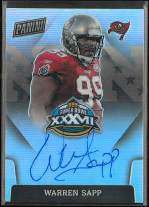 2021 Panini Obsidian Autograph Warren Sapp Auto 