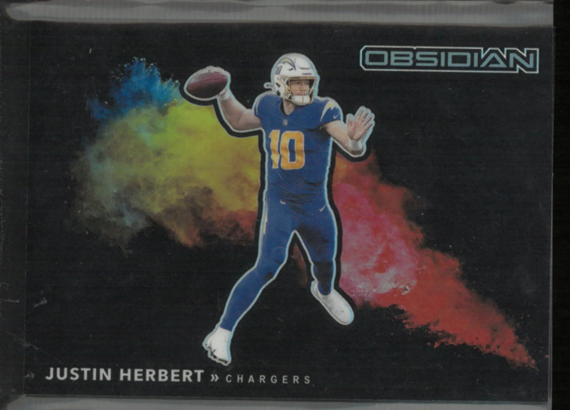 2021 Panini Obsidian Justin Herbert Obsidian Color Blast 