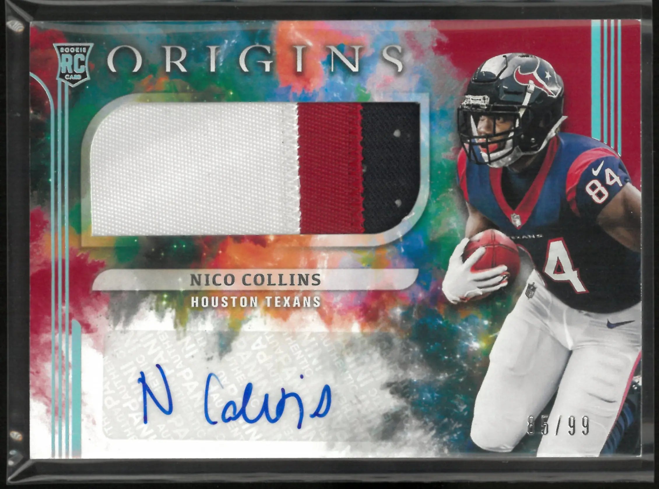 2021 Panini Origins Nico Collins Rookie Patch Autograph Auto RC /99 