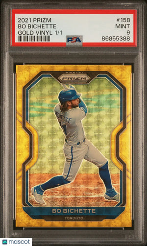 2021 Panini Prizm Baseball Bo Bichette Gold Vinyl 1/1 PSA 9 