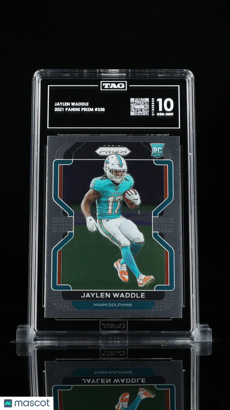 2021 Panini Prizm Jaylen Waddle RC Rookie Base Prizm TAG 10 Dolphins 