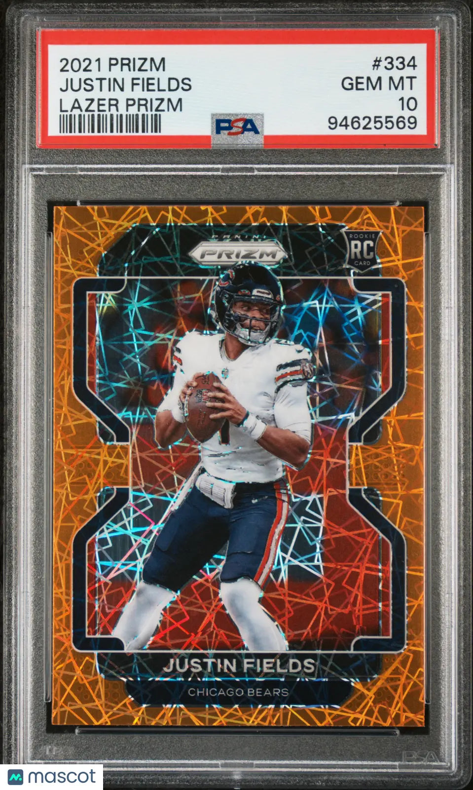 2021 Panini Prizm Justin Fields Rookie RC Lazer PSA 10 