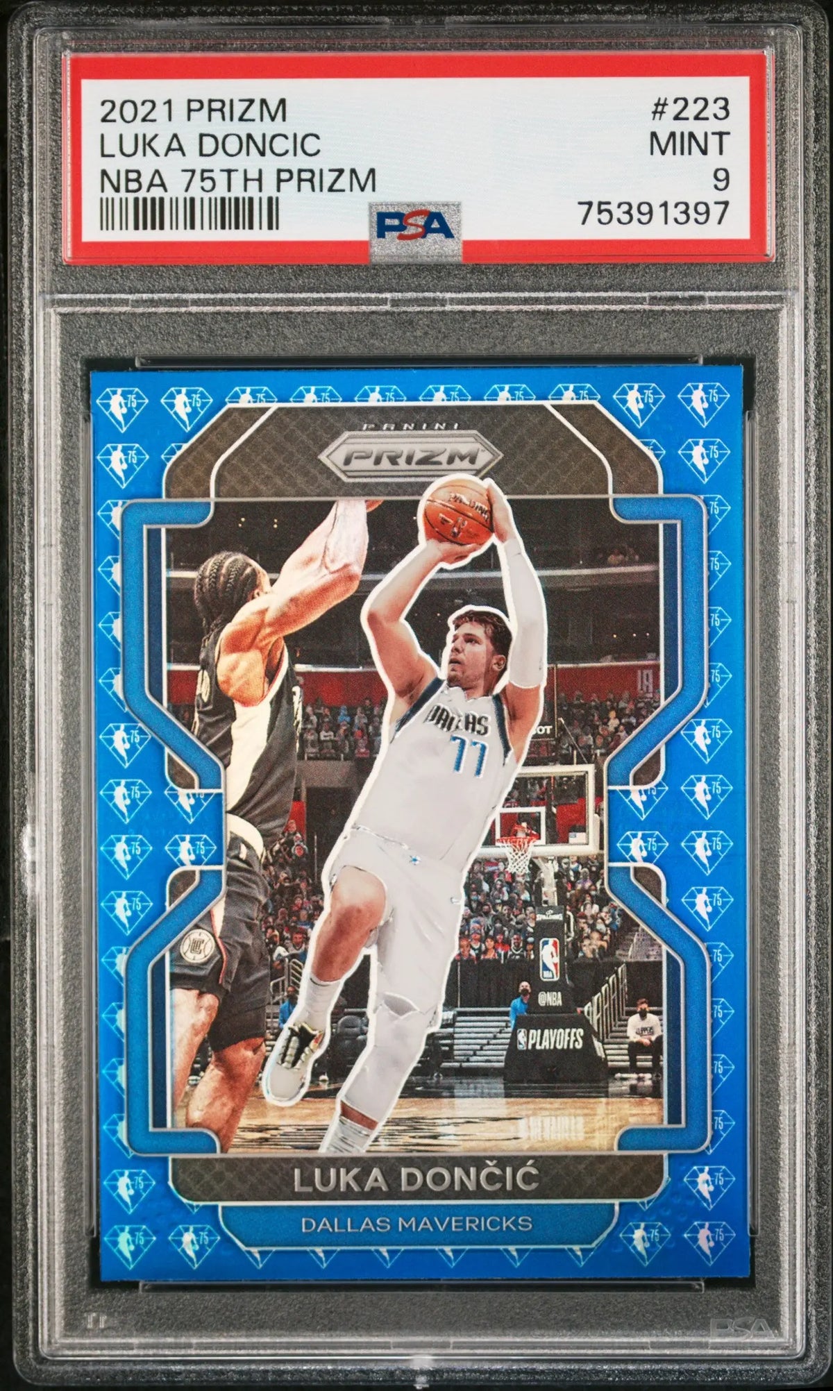 2021 Panini Prizm Luka Doncic NBA 75th Prizm PSA 9 