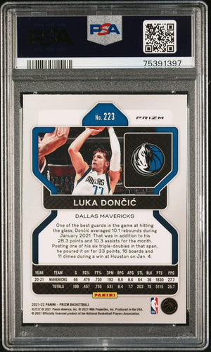 2021 Panini Prizm Luka Doncic NBA 75th Prizm PSA 9 