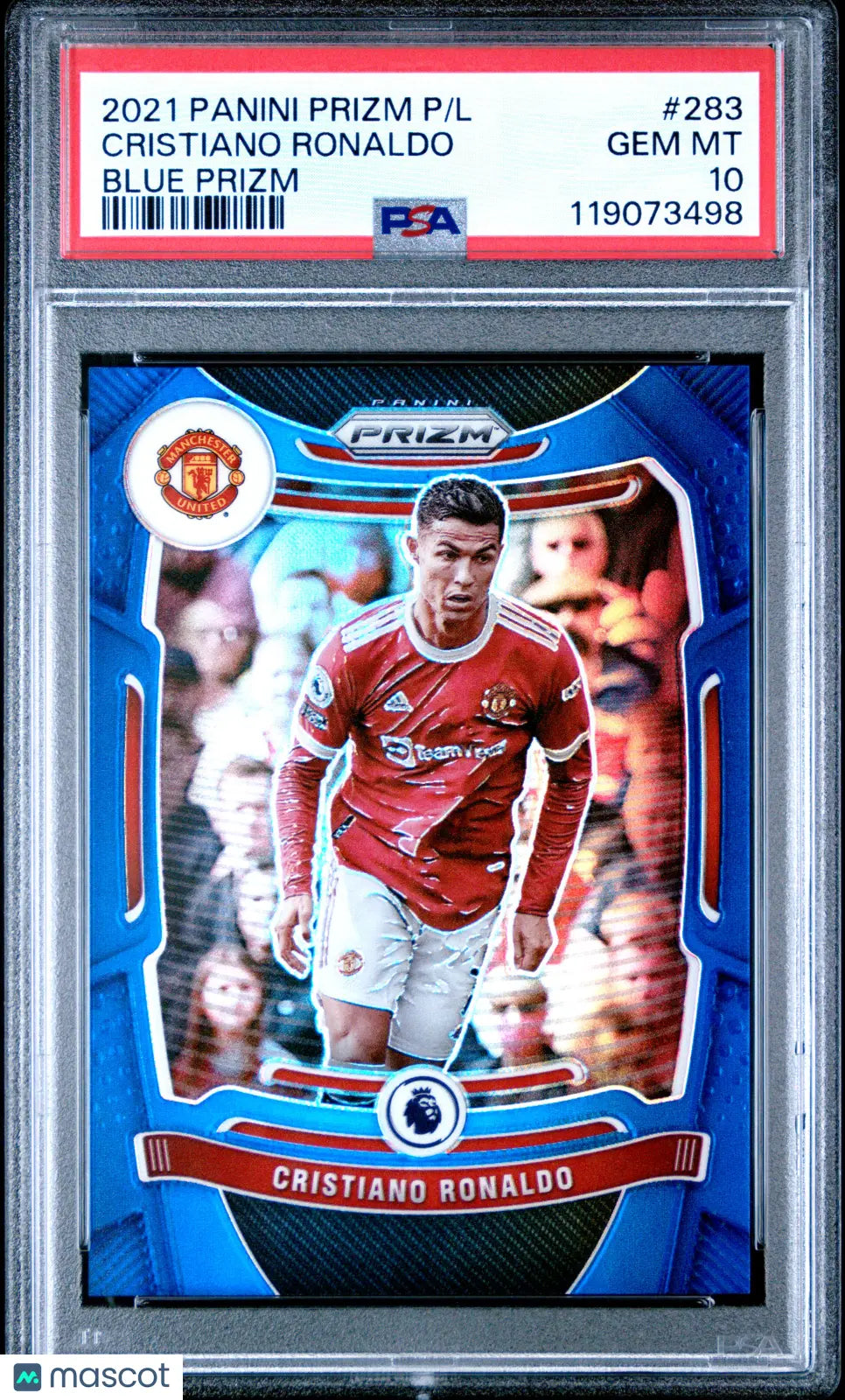 2021 Panini Prizm Premier League Cristiano Ronaldo #283 Blue PSA 10 