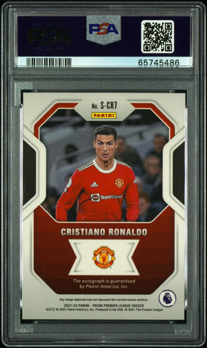 2021 Panini Prizm Premier League Signatures Autograph Cristiano Ronaldo PSA 10 