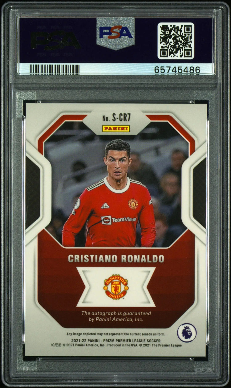 2021 Panini Prizm Premier League Signatures Autograph Cristiano Ronaldo PSA 10 