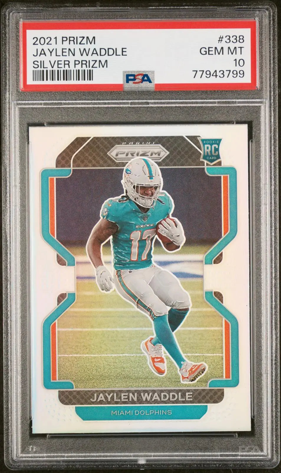 2021 Panini Prizm Rookie Jaylen Waddle Silver Prizm RC PSA 10 
