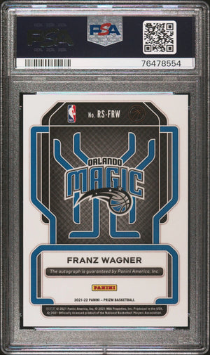 2021 Panini Prizm Rookie Signatures Auto Franz Wagner RC PSA 9 