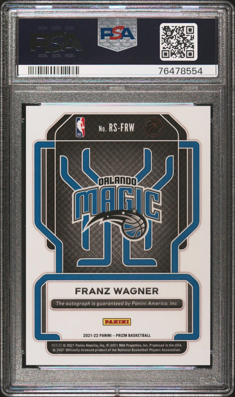 2021 Panini Prizm Rookie Signatures Auto Franz Wagner RC PSA 9 