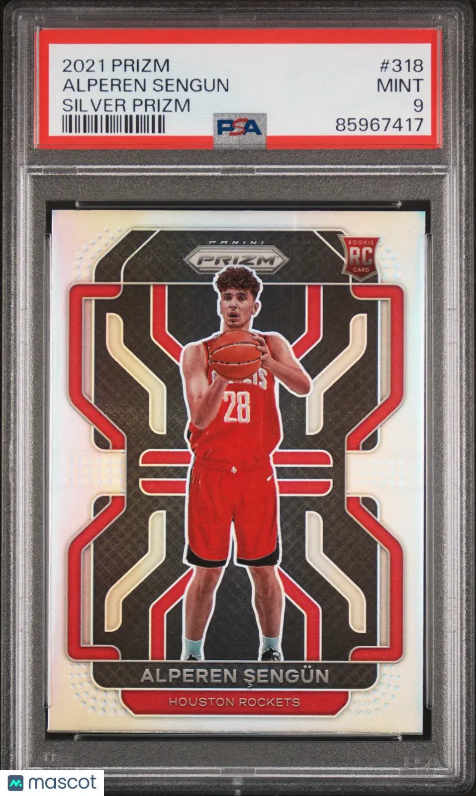 2021 Panini Prizm Silver Prizm Rookie Alperen Sengun #318 PSA 9 