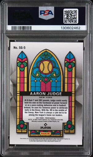 2021 Panini Prizm Stained Glass Aaron Judge PSA 8 