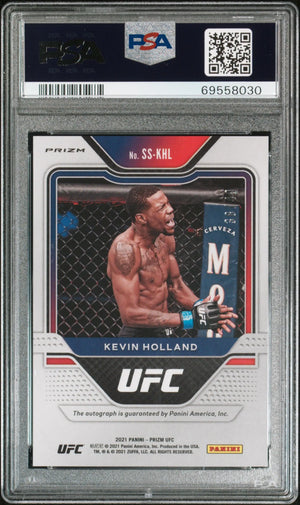 2021 Panini Prizm UFC Sensational Signatures Kevin Holland Auto Red PSA 10 /49 