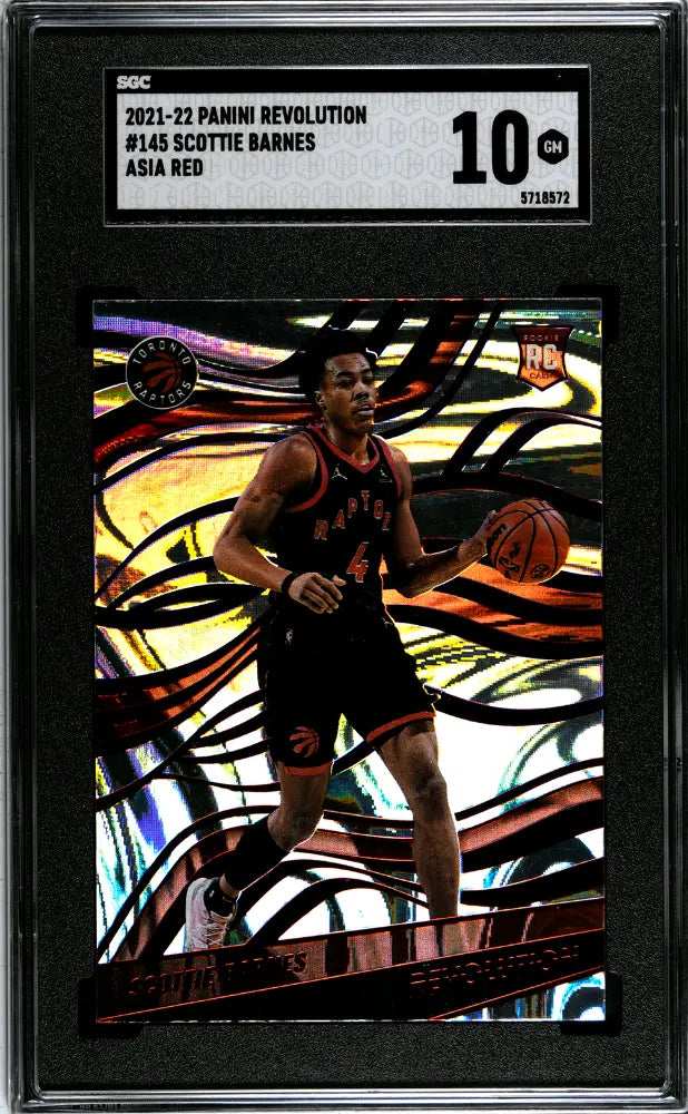 2021 Panini Revolution Rookie Scottie Barnes Asia Red RC SGC 10 
