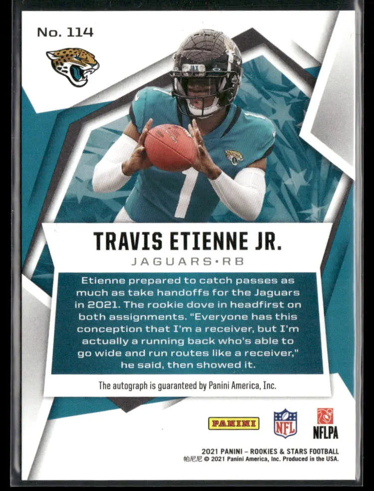 2021 Panini Rookies & Stars Gold Rookie Auto Travis Etienne JR /75 