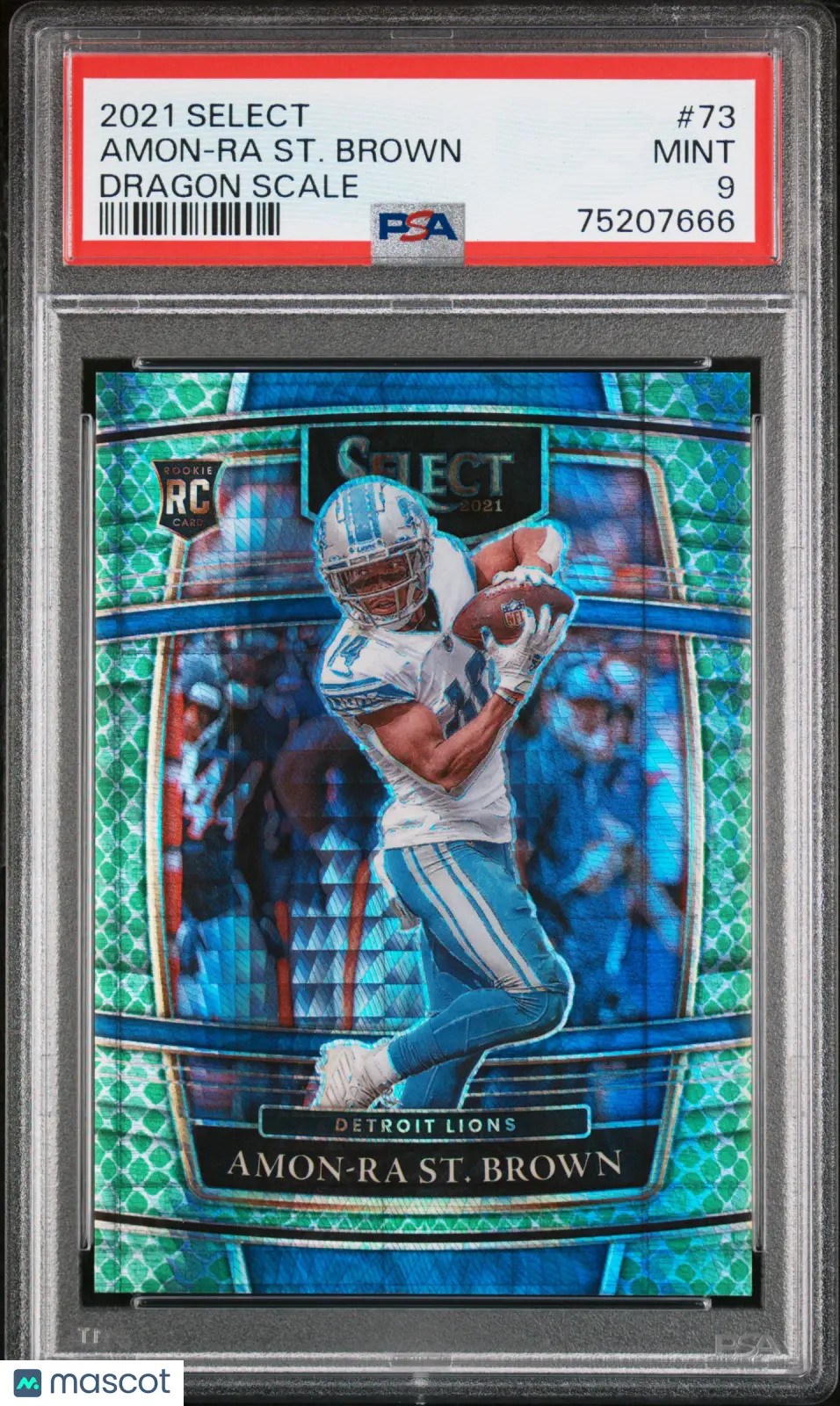 2021 Panini Select Amon-Ra St. Brown RC Rookie Dragon Scale PSA 9 /89 