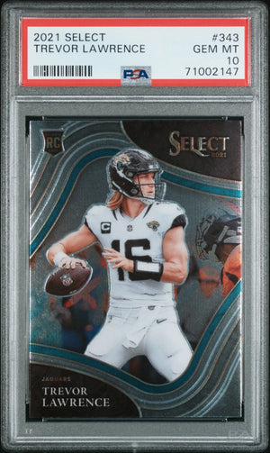 2021 Panini Select Football Trevor Lawrence RC Rookie #343 PSA 10 