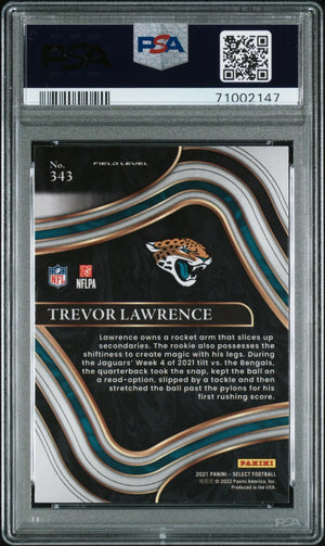 2021 Panini Select Football Trevor Lawrence RC Rookie #343 PSA 10 