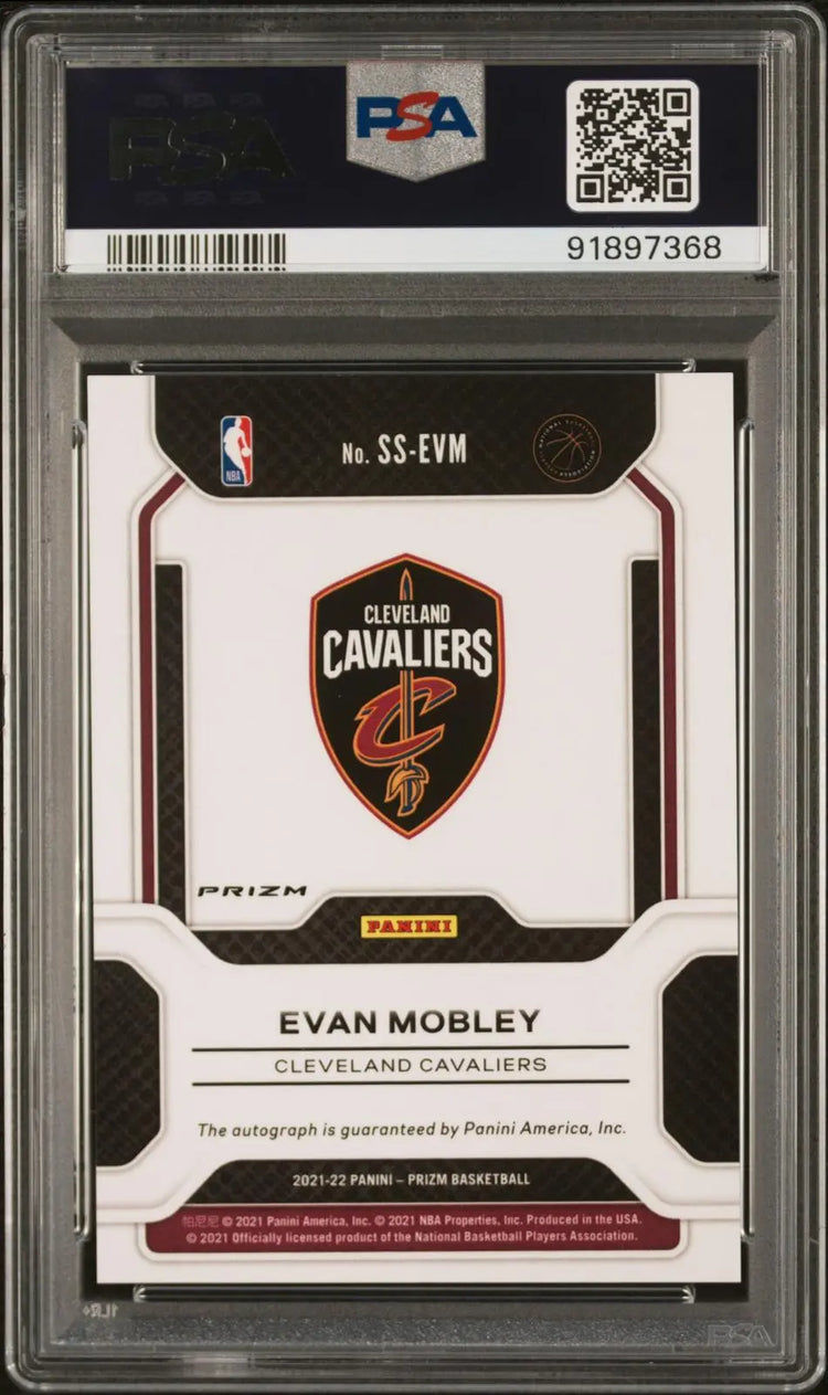 2021 Panini Sensational Signatures Auto Rookie Evan Mobley Silver Prizm PSA 10 