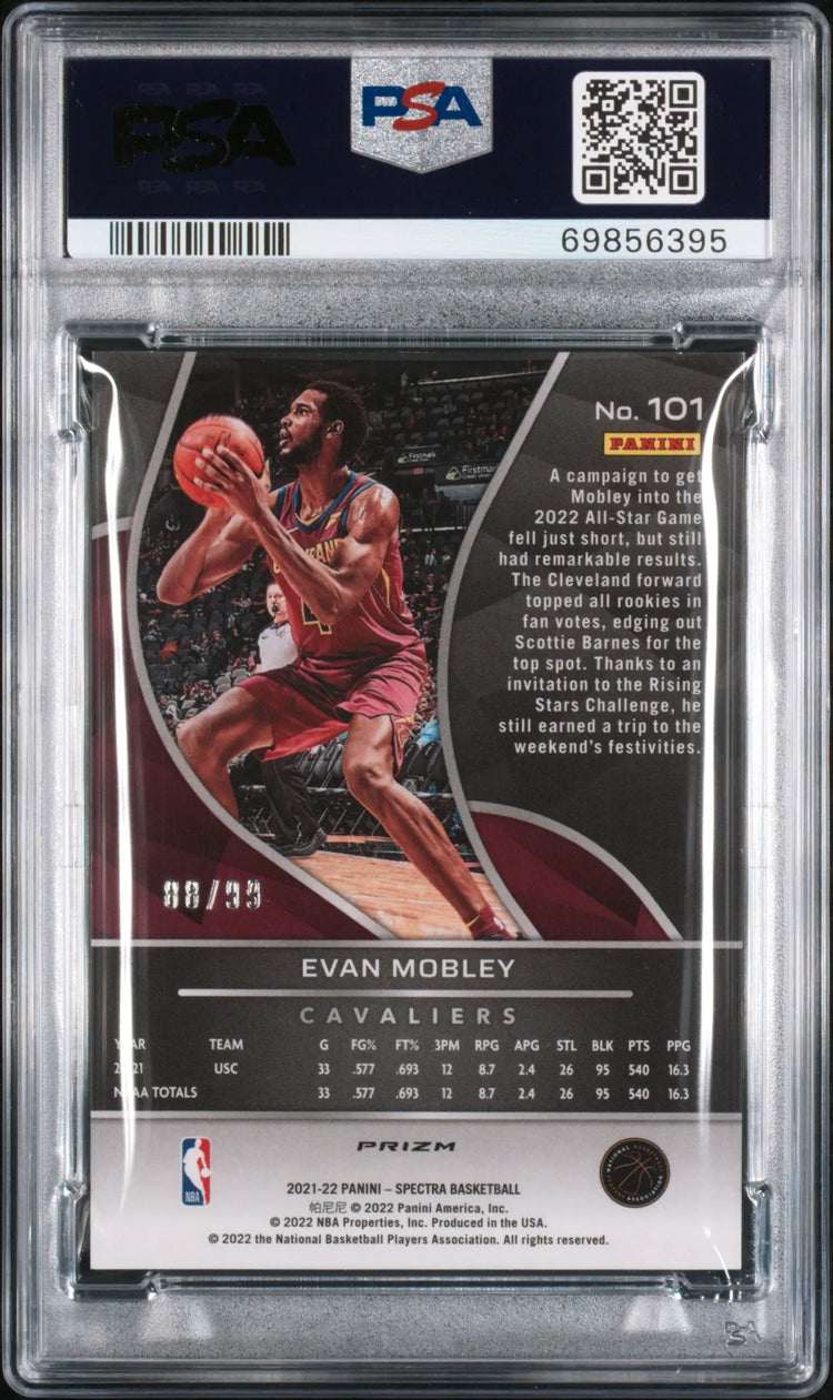 2021 Panini Spectra Evan Mobley RC Rookie #101 Celestial PSA 10 /99 