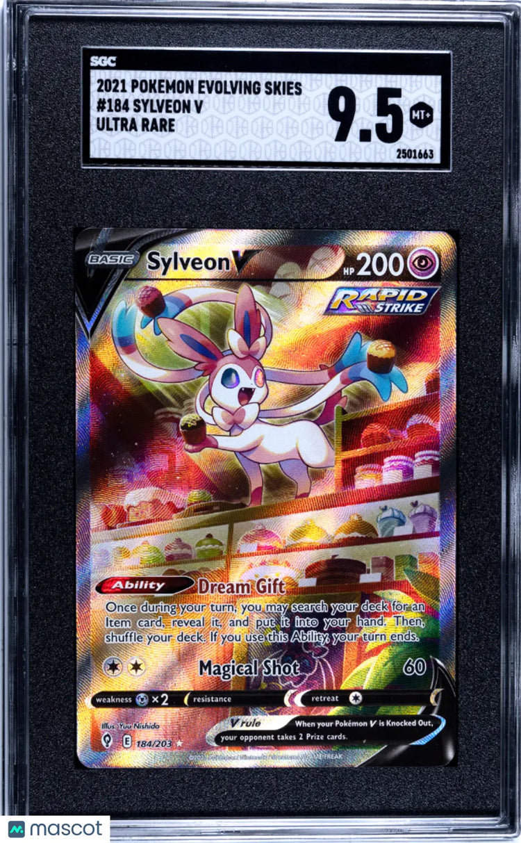 Buy 2021 Pokemon Evolving Skies Sylveon V Ultra Rare SGC 9.5 Card Buy 2021 Pokemon Evolving Skies Sylveon V Ultra Rare SGC 9.5 Card