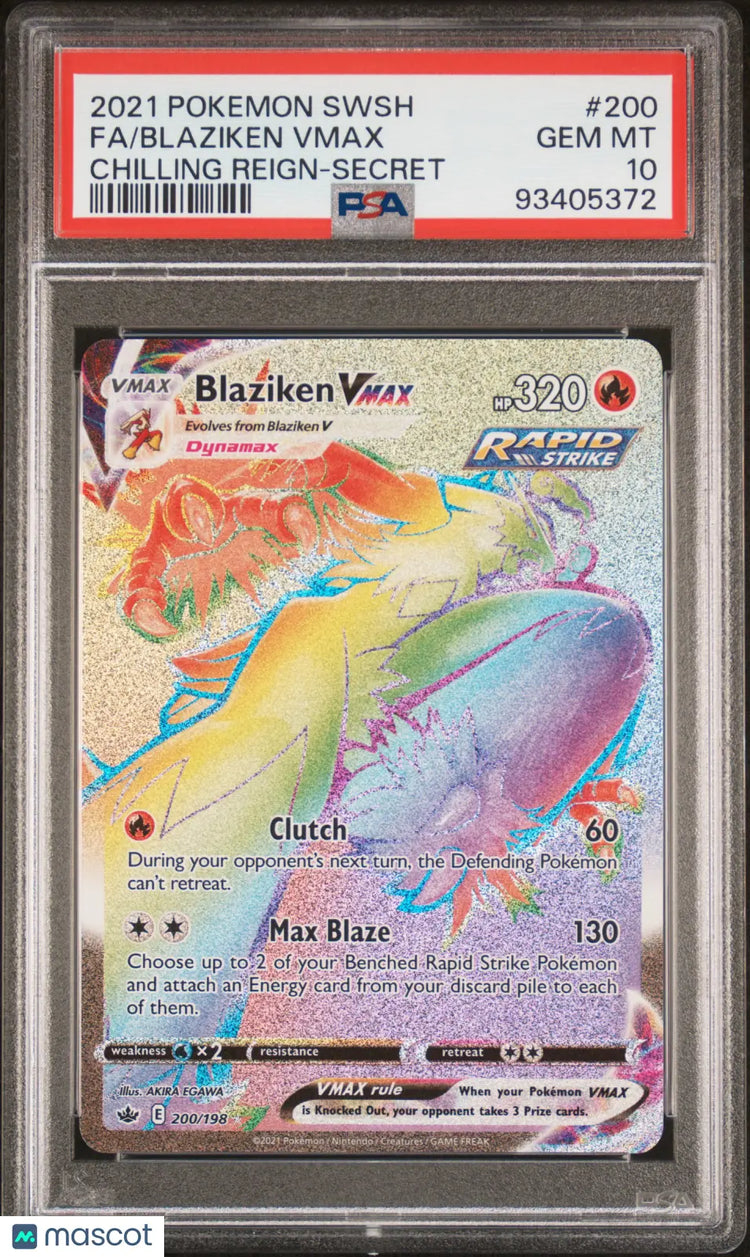 Buy 2021 Pokemon Blaziken Vmax PSA 10 Chilling Reign Card Buy 2021 Pokemon Blaziken Vmax PSA 10 Chilling Reign Card