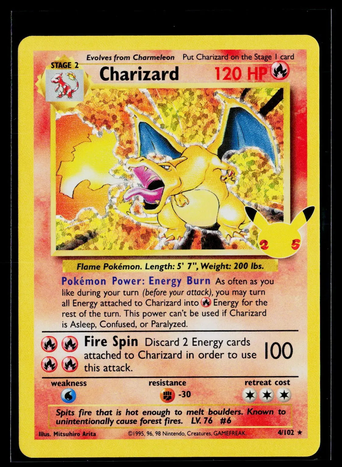 2021 Pokemon 25th Anniversary Celebrations: Classic Collection Charizard 4/102 