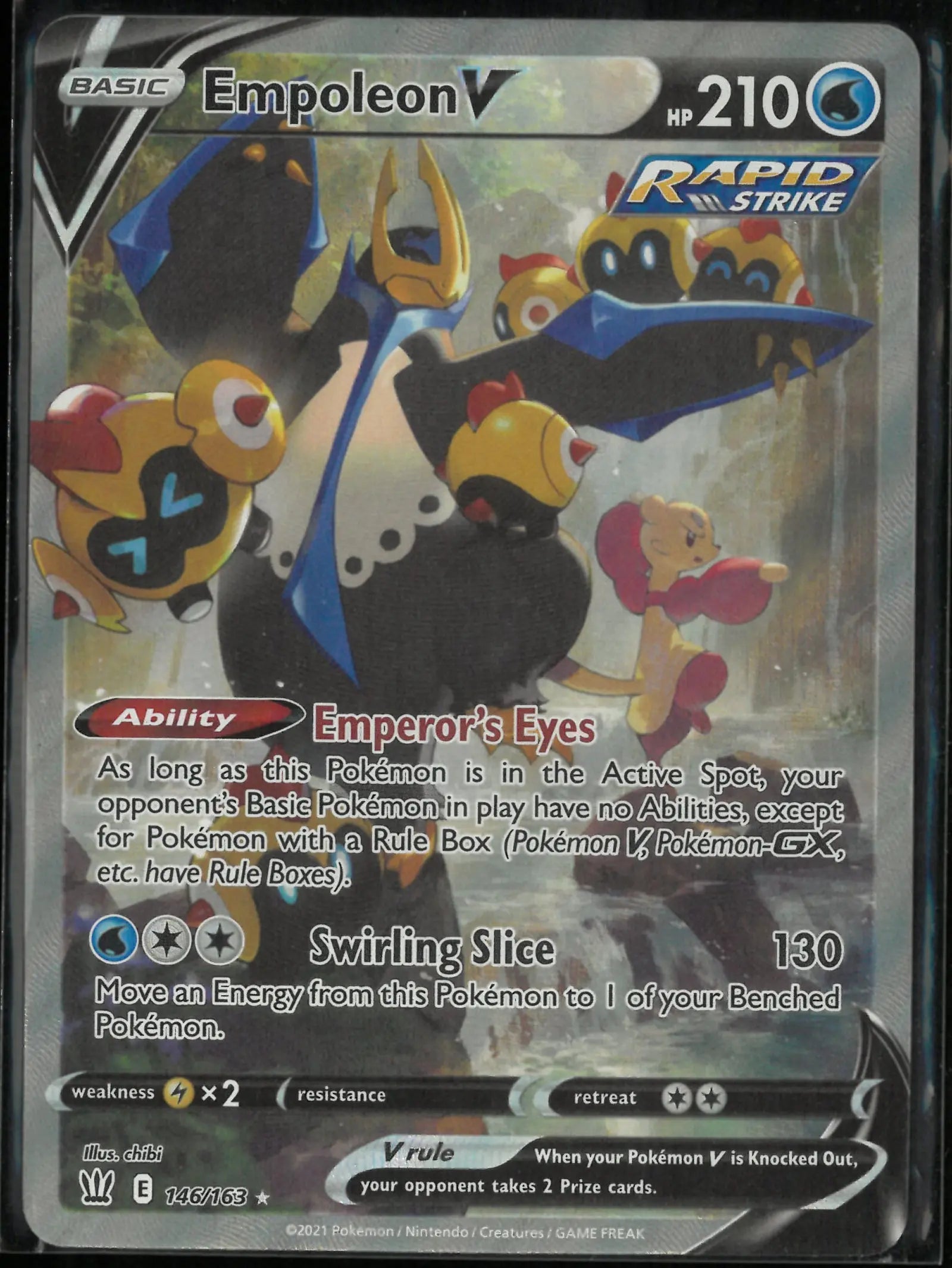 2021 Pokemon Battle Styles Ultra Rare Alternate Full Art Empoleon V 146/163 