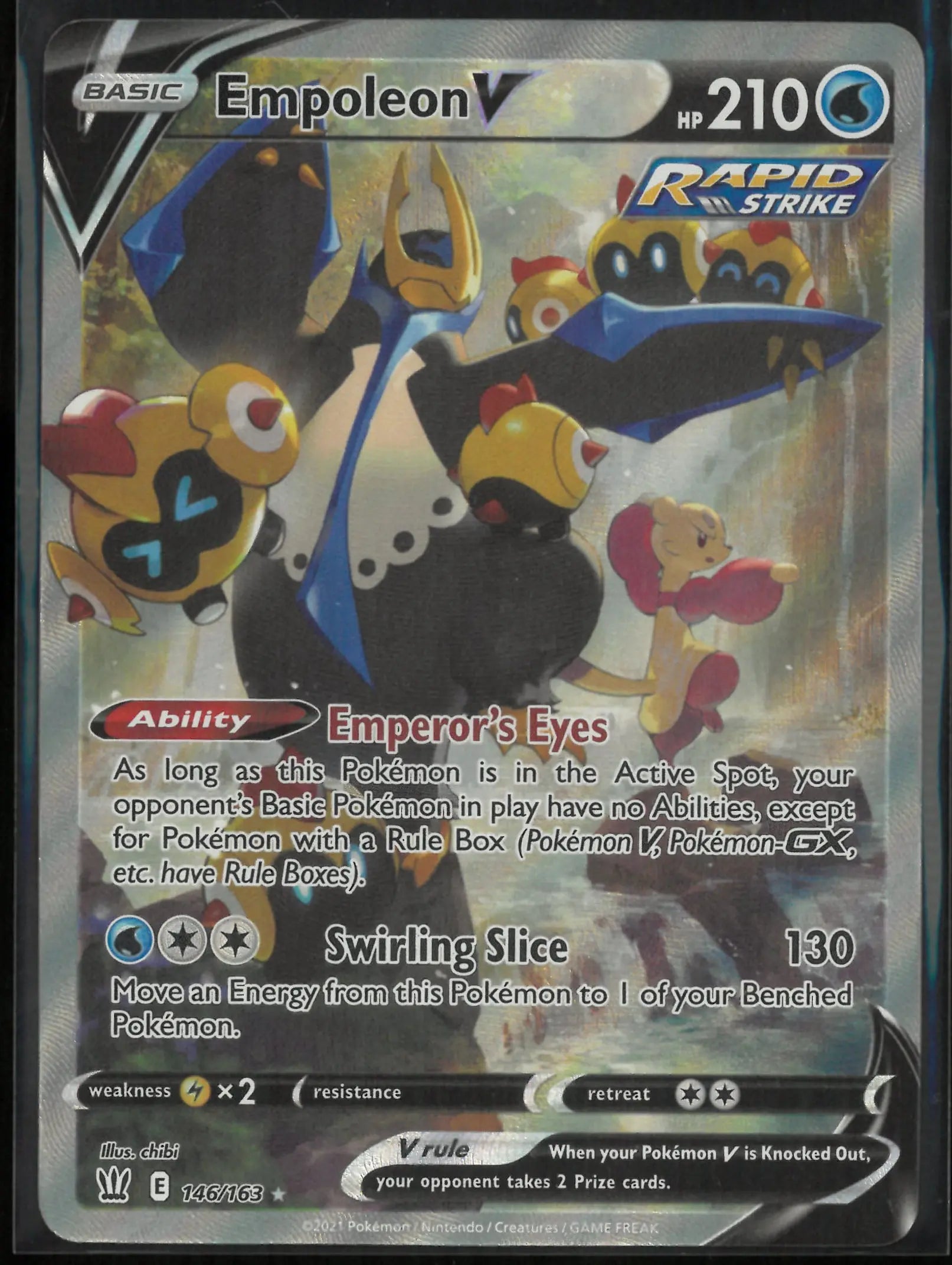 2021 Pokemon Battle Styles Ultra Rare Alternate Full Art Empoleon V 146/163 