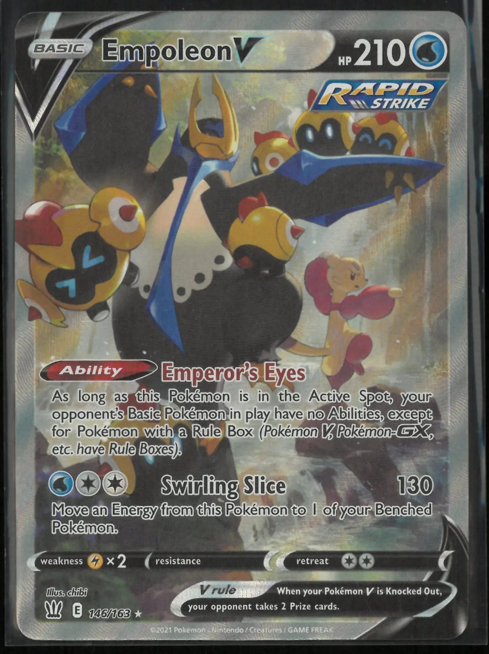 2021 Pokemon Battle Styles Ultra Rare Alternate Full Art Empoleon V 146/163 