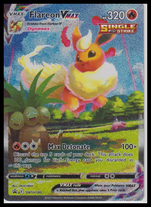 2021 Pokemon Black Star Promo Flareon VMAX SWSH180 