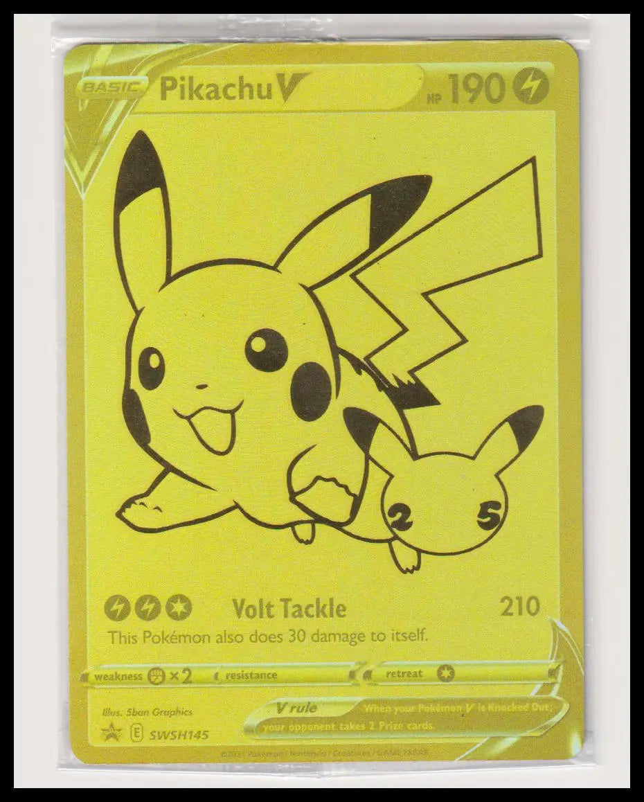 2021 Pokemon Black Star Promo Pikachu V SWSH145 Sealed 