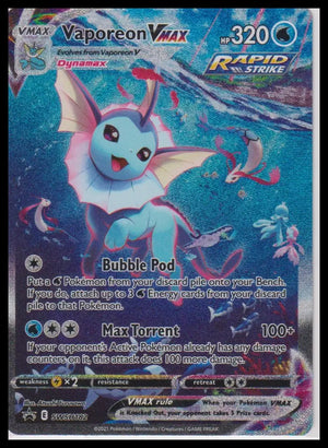 2021 Pokemon Black Star Promo Vaporeon VMAX SWSH182 