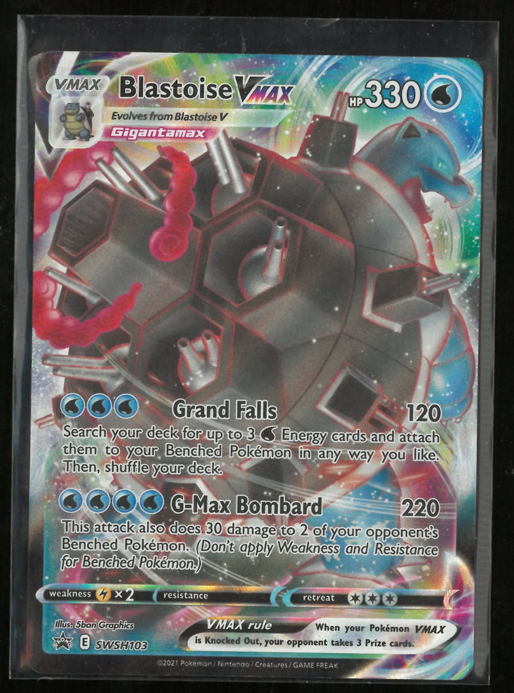 2021 Pokemon Blastoise VMax Sword & Shield Promo SWSH203 