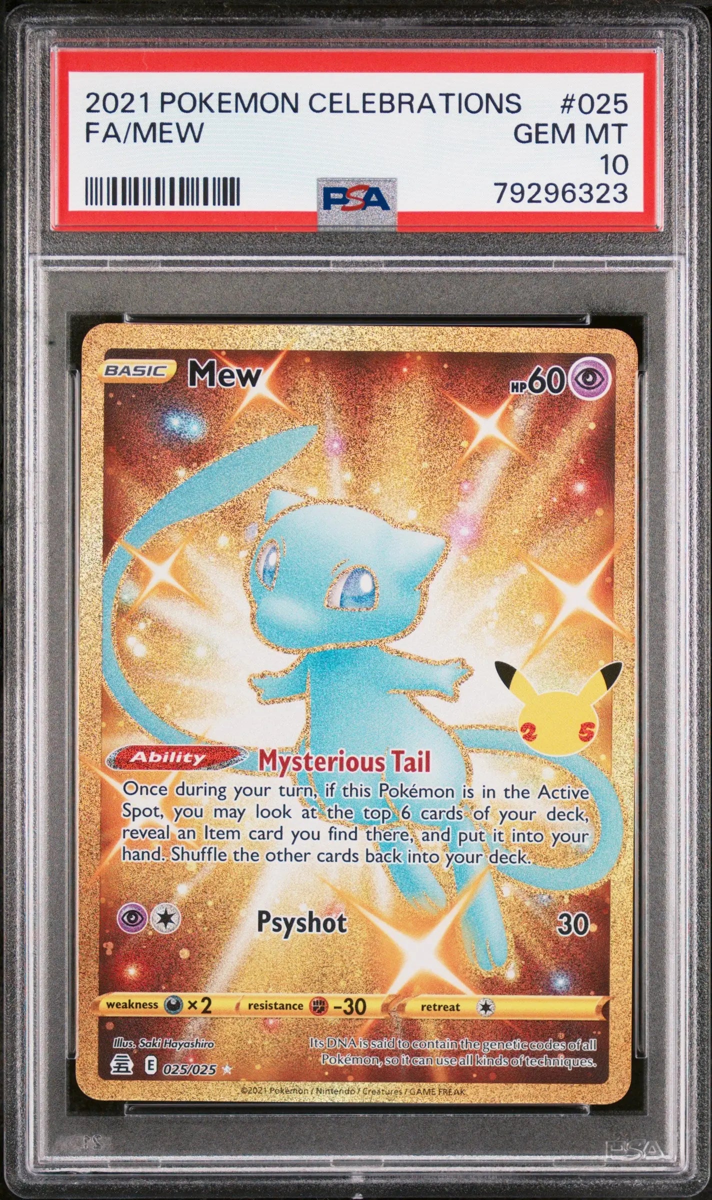 2021 Pokemon Celebrations 25/25 Mew PSA 10 
